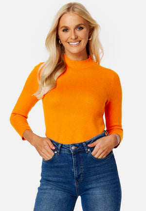 Gold Rib 3/4 FunnelneckBlouse