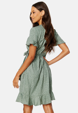 Henna 2/4 Wrap Frill Dress