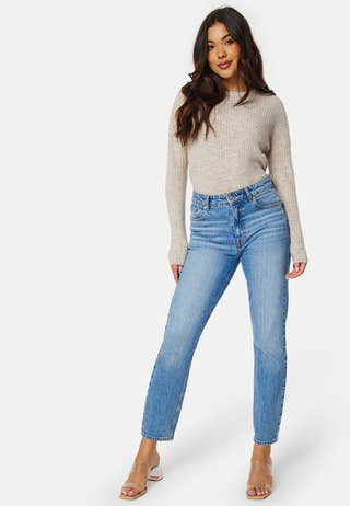 Lefile LS O-Neck Rib Blouse