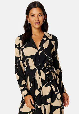 Lydia LS Calf Shirt Dress