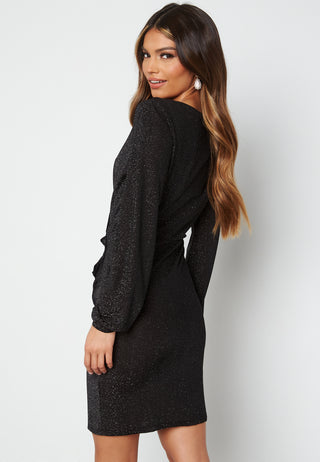 Sparkle L/S V-Neck Dress