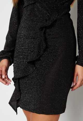 Sparkle L/S V-Neck Dress