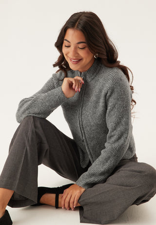 Vmbang Long Sleeve High Neck Zip Cardigan