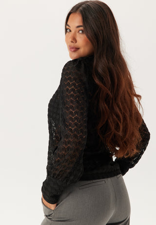 Vmbecca Ls High Neck Lace Top