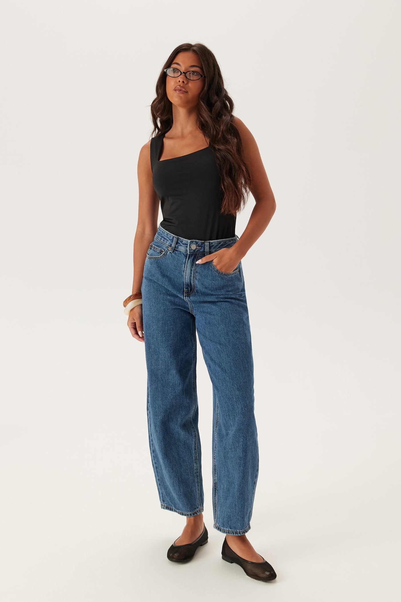 Vero moda - VERO MODA - Vmbillie Hr Barrel Ank Js Medium Blue Denim