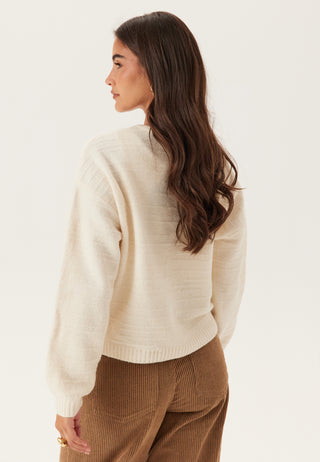 Vmboom Structure Langermet O-hals Knyte Cardigan
