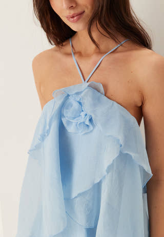 Vmdelilah Sl Halter Ruffle Dress