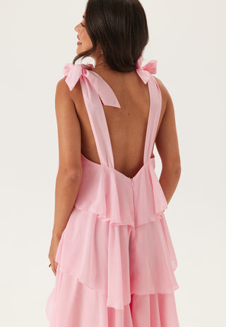 Vmfelicia Tiestrap Ruffle Maxi Kjole