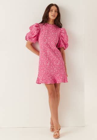 Vmfiona Ss High Neck Short Dress