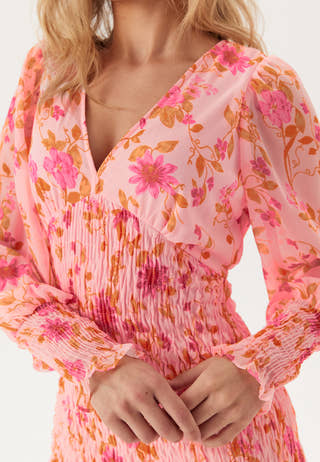 Vmflora Ls V-neck Calf Dress