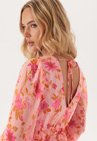 Vmflora Ls V-neck Calf Dress