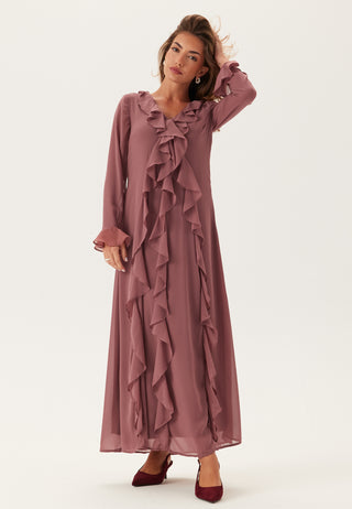 Vmholly Long Sleeve Flounce Ankle Dress