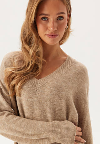 Vmjupiter Ls V-neck Calf Dress