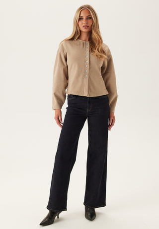 Vmklea langermet O-hals cardigan