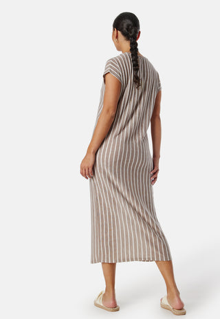 Vmlana Ss V-neck Calf Dress Jrs