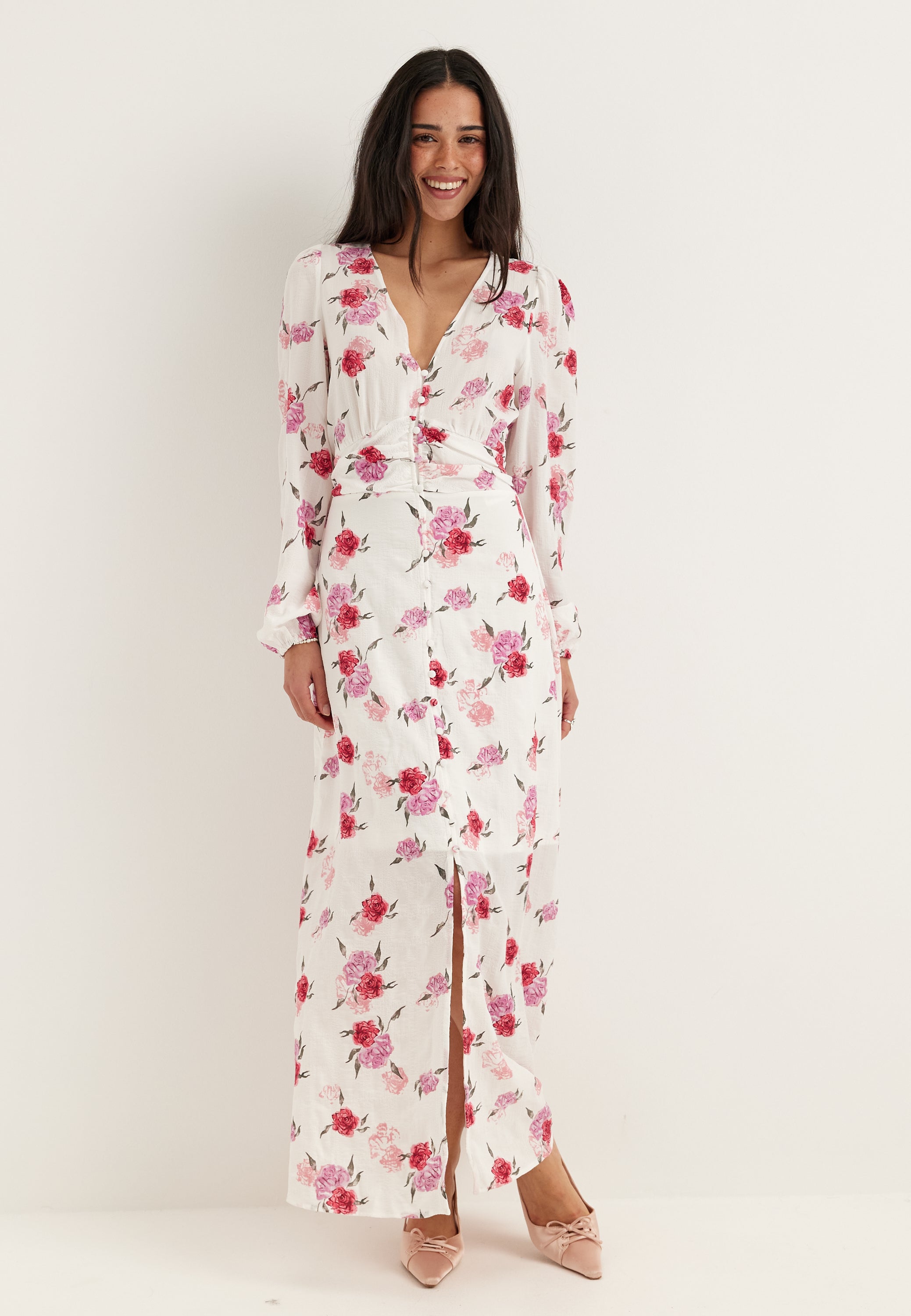 Vmlisa Ls V-neck Long Dress