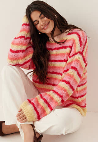 Vmmaybe Stripe Ls O-neck Pullover