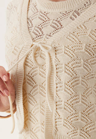 Vmnewverena 3/4 V-NECK CARDIGA