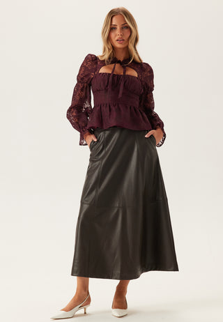 Vmolive High Waist Coated Ankel Skjørt