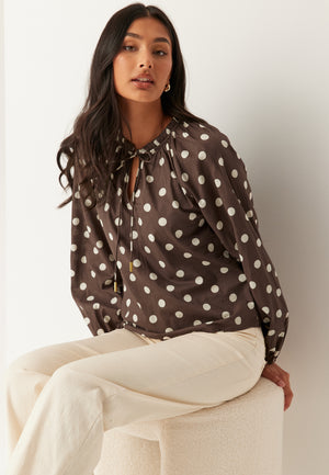 Vmroxy Langermet Bluse med Knyting