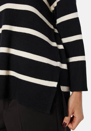 Vmsaba 3/4 V-neck stripe pullover