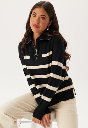 Vmsaba Stripe Ls Highneck Blouse