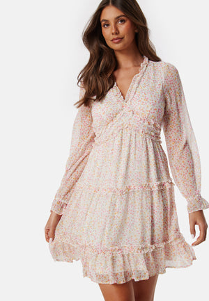 Vmsmilla LS frill short dress