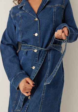 Vmtelly Langermet Denimkjole