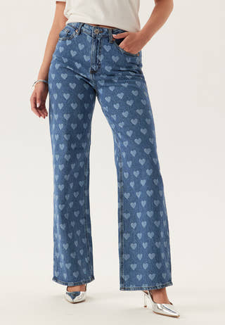 Vmtessa Hr Wide Jeans Print