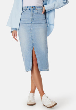 Vmveri High Rise Calf Denim Skjørt