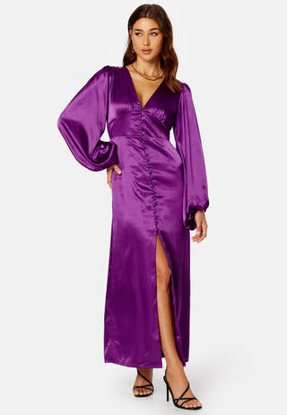 Adilina Plain L/S Maxi Dress