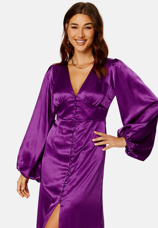 Adilina Plain L/S Maxi Dress