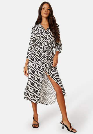 Daca Sana L/S Midi Calf Shirt Dress