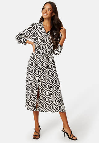 Daca Sana L/S Midi Calf Shirt Dress