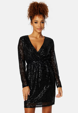 Glitas L/S Wrap Dress