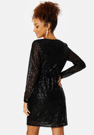 Glitas L/S Wrap Dress