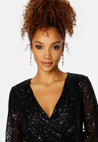 Glitas L/S Wrap Dress