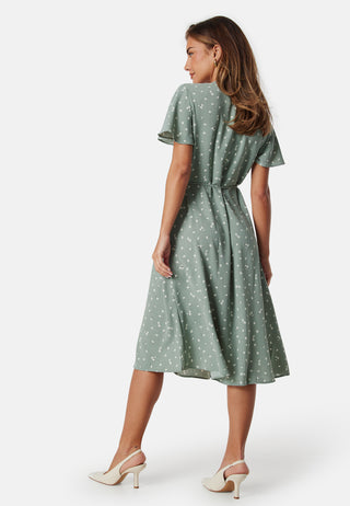 Vilovie S/S Wrap Midi Dress