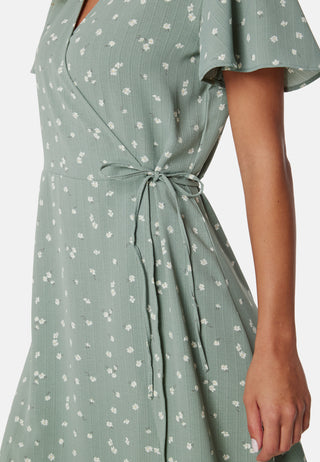 Vilovie S/S Wrap Midi Dress