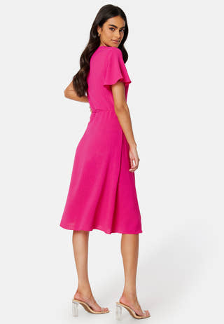 Vilovie S/S Wrap Midi Dress