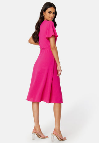 Vilovie S/S Wrap Midi Dress