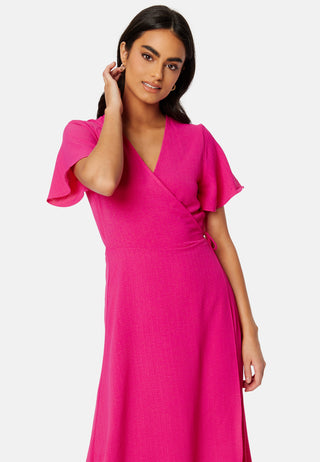 Vilovie S/S Wrap Midi Dress