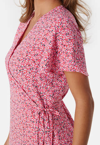 Vilovie S/S Wrap Midi Dress