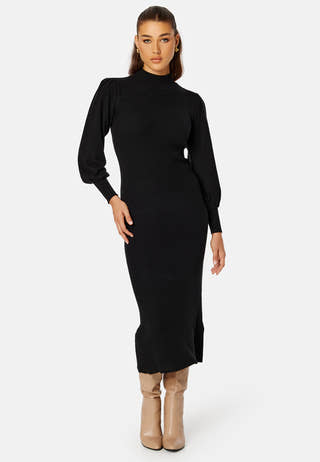 Luciana L/S High Neck Knit Dress