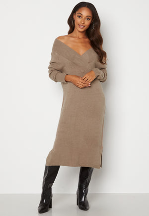 Madelia V-Neck L/S Knit Dress