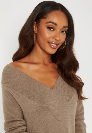 Madelia V-Neck L/S Knit Dress