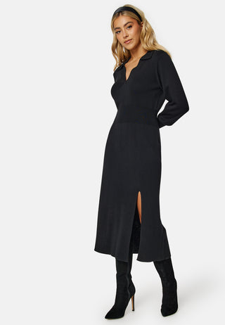 Marla L/S Collar Long Knit Dress