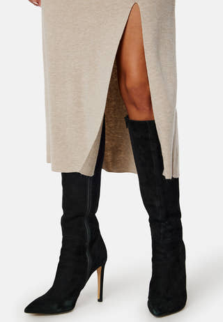 Marla L/S Collar Long Knit Dress