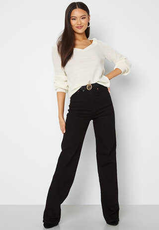 Myntani L/S V-Neck Knit Top