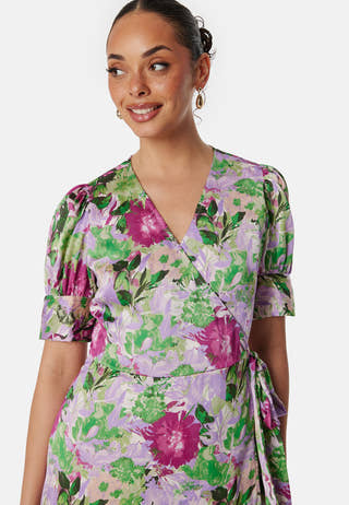 Naria S/S Wrap Midi Dress